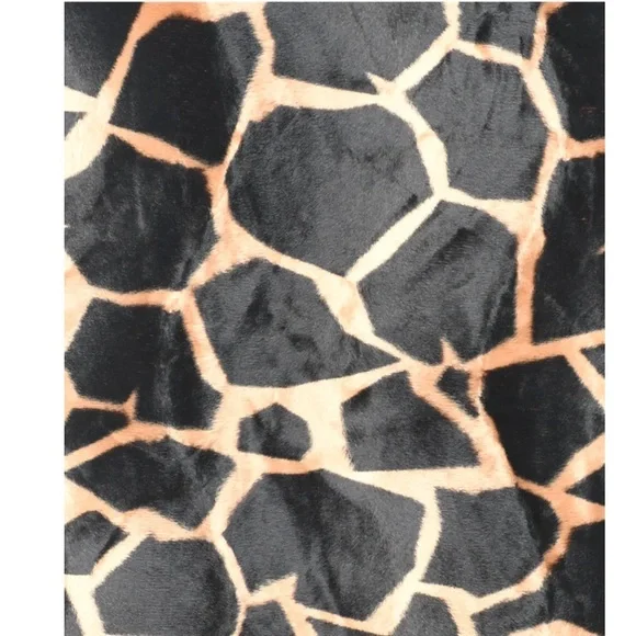 Vintage Faux Fur Giraffe Pattern Pencil Skirt